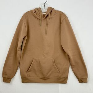 Women’s Hoodie Sweatshirt Brown Kangaroo Pocket Hood Size L